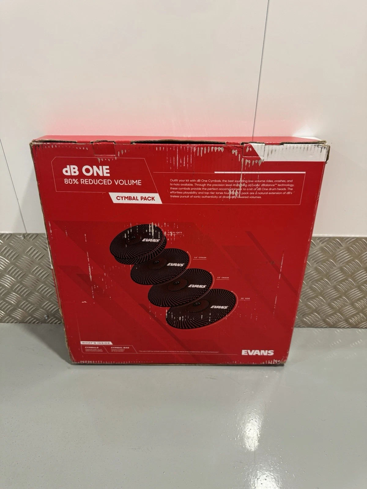 Evans dB One Cymbal Pack 14" 16" 18" 20" With Bag Brand New In Box 4