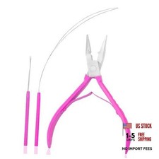 Hair Extension Pliers Tool Kit, Stainless Steel, Pink 3-Pack Pink