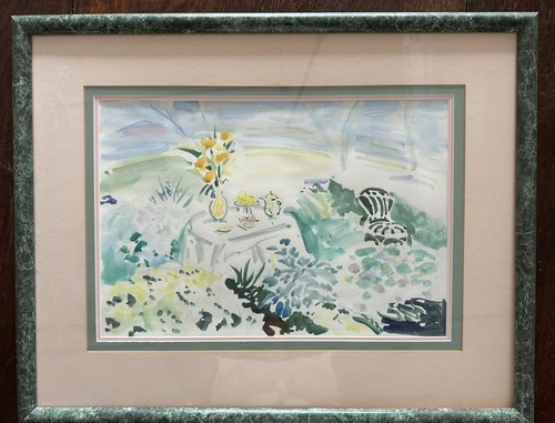 1980s "Afternoon Tea" , Original Water Color, by Artist Beverly Erschell - Picture 12 of 13