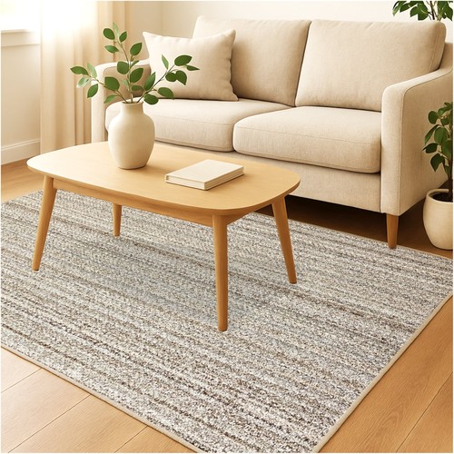 Koeckritz Bohemian Boho Chic Striped Multi Beige Berber Area Rug | Custom Sizes - Picture 13 of 21