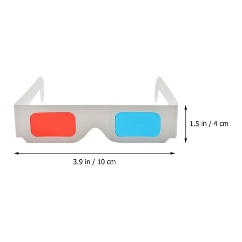 50 Pcs Cardboard Anaglyph 3d Glasses 3d Cardboard Movies Glasses - Picture 9 of 12