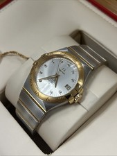 OMEGA Constellation Co-Axial 18k /SS 123.20.35.20.52.002 Diamond UNWORN Full Set 4