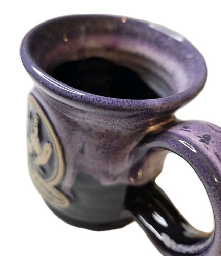 Deneen Pottery Mug The Chocolate Chicken Egg Harbor Fish Creek WI Purple - Picture 12 of 17
