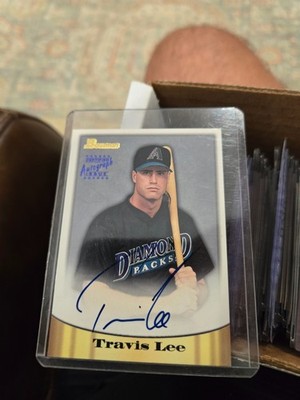 1998 Bowman Auto Blue Foil Travis Lee #48 Auto