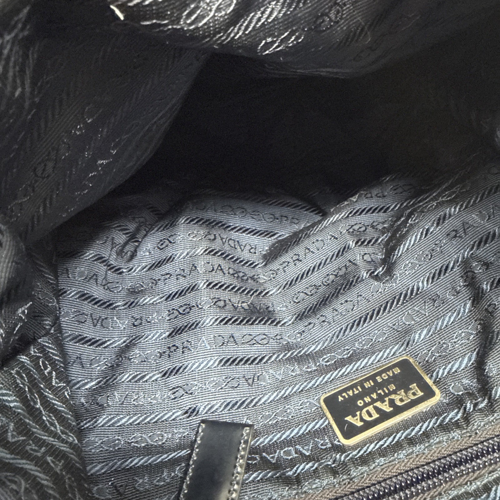 Prada Tessuto  Double Pocket Drawstring Buckle Ny… - image 18