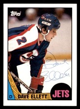 1987 Topps Hockey #35 Dave Ellett Signed Autograph (no COA)