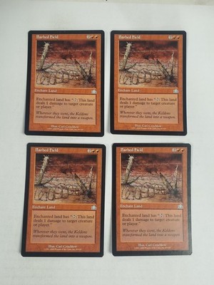 MTG Playset 4x Barbed Field (Prophecy/Red/U) - BGM