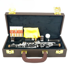 Clarinet Ebony Eb/Mib With Case Silver Plated Keys Wood Instrument ME1