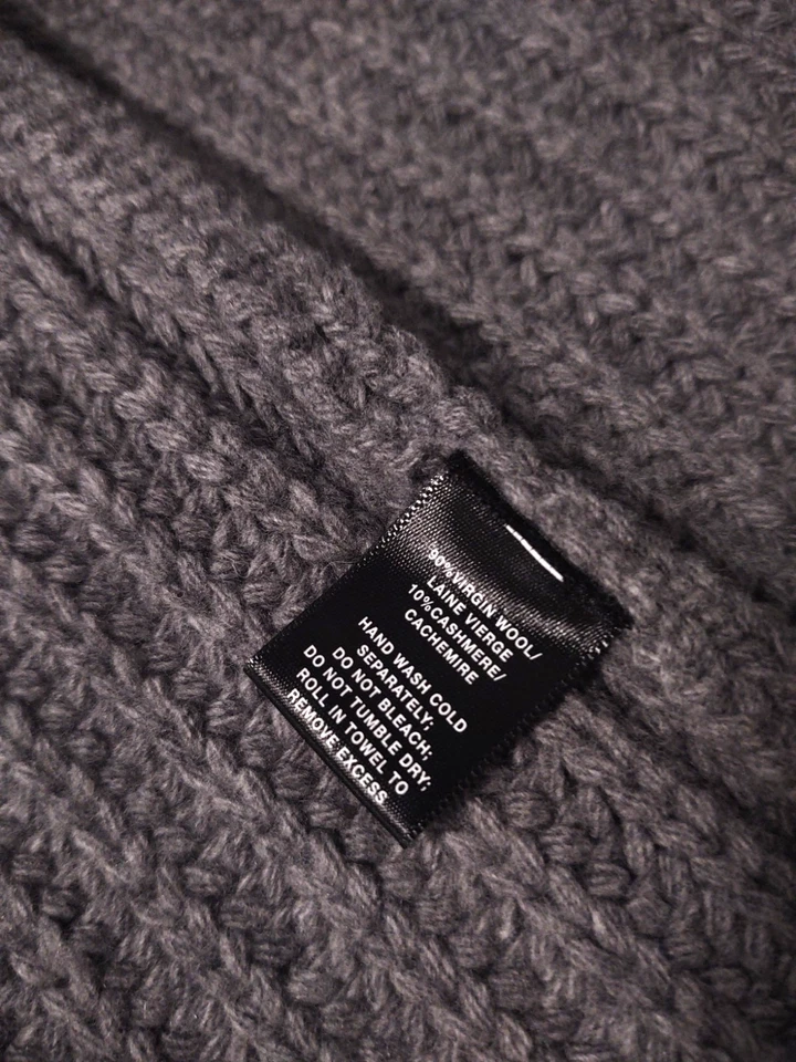 Cárdigan LAFAYETTE 148 Frente Abierto Grueso Grueso Lana/Cachemira (M) Gris Suéter Foto 3 de 4