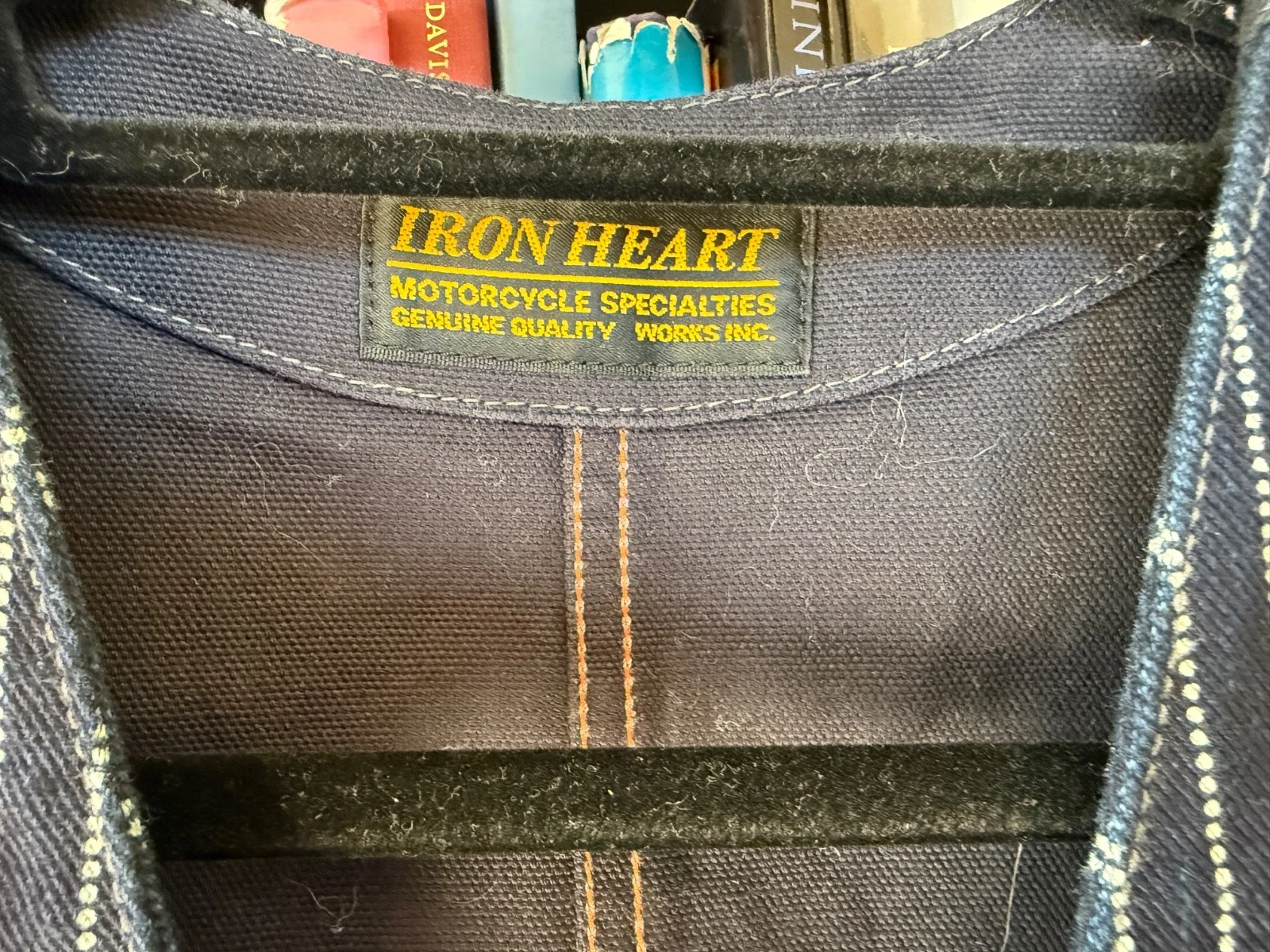 Iron Heart Vest-IHV-02-IND- Indigo Wabash/Duck Work Vest -LARGE - product detail image 4