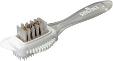 4-Way Suede Brush for Shoes Brass Nylon Leather Cleaner 