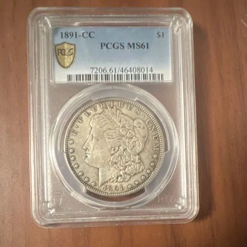 Morgan Dollar 1891 Carson City PCGS MS61 Silver $1 Coin Uncirculated