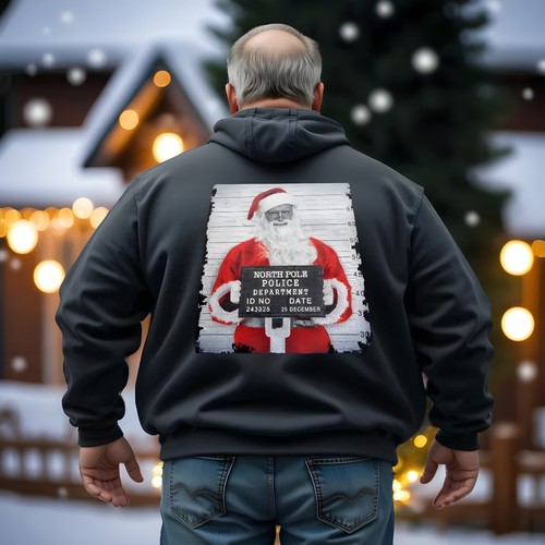 Funny Christmas Hoodie Unisex Graphic Holiday Party Sweatshirt Ugly Sweater - Picture 12 of 17