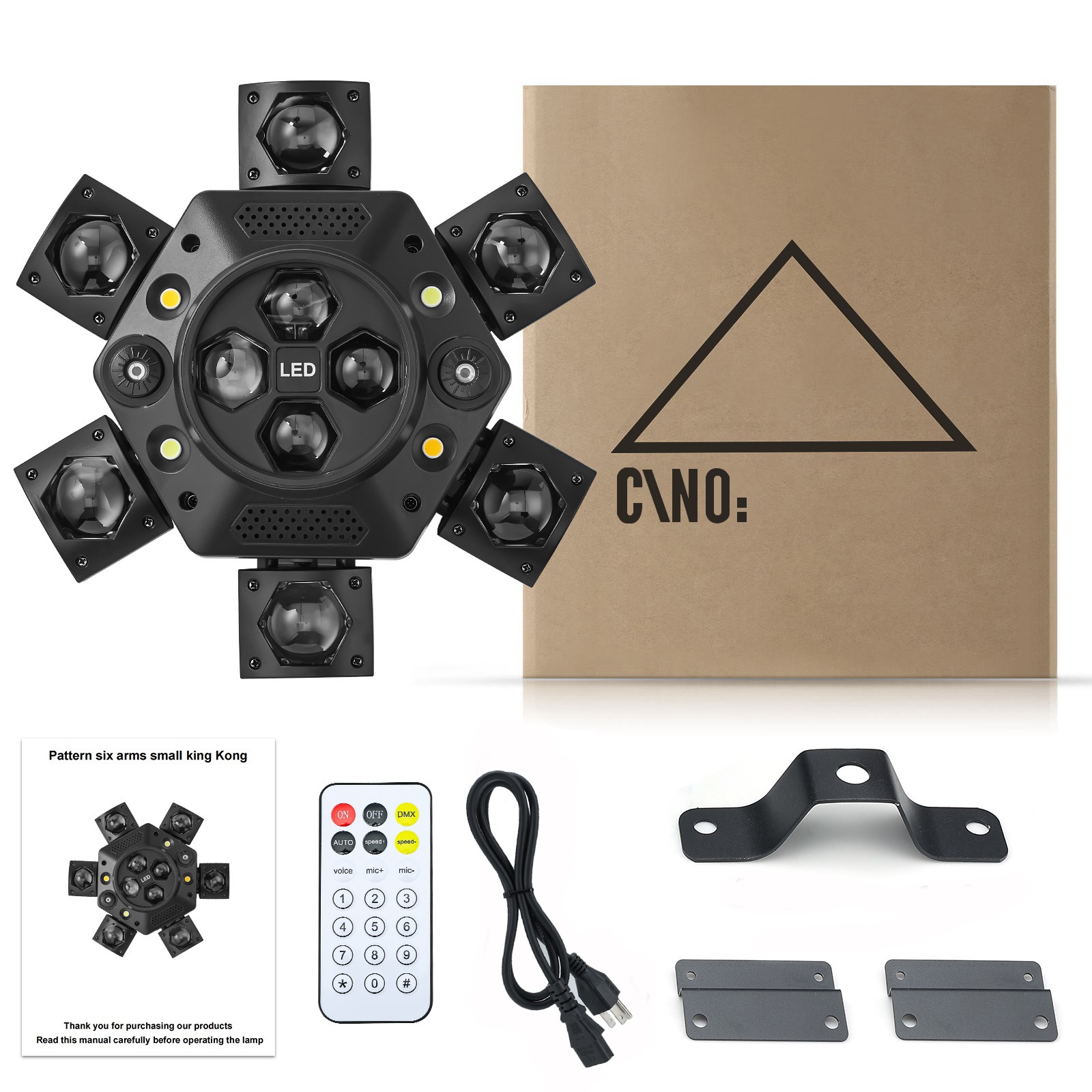 6 Arms Bee Eye Laser Stage Lighting DMX LED RGBW Beam Moving Head Light DJ Disco