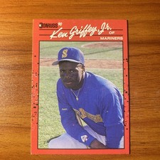 1990 Donruss Ken Griffey Jr. Seattle Mariners #365 Baseball Card Pink Dot Error!