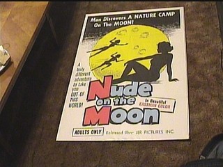 NUDE ON MOON "B" 1961 ORIG 27X41 MOVIE POSTER DORIS WISHMAN CULT EXPLOITATION