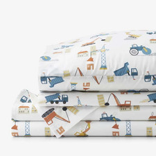 Company Kids City Builders Classic Cool Organic Cotton Percale Bed Sheet Set