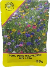 Mix 149a 25g Wild Flower Meadow Pouch Certified Seeds Over 25 Species of Flower 332.00 per kilo