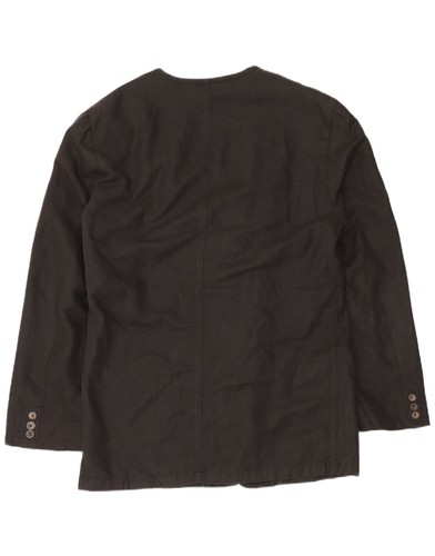 CAMEL Mens 4 Button Blazer Jacket UK 40 Large Black CQ07 - Picture 2 of 3