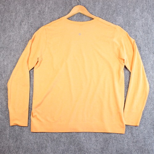 Top Lululemon Active para mujer XL naranja manga larga ventilación entrenamiento elástico #AB515 - Imagen 5 de 7