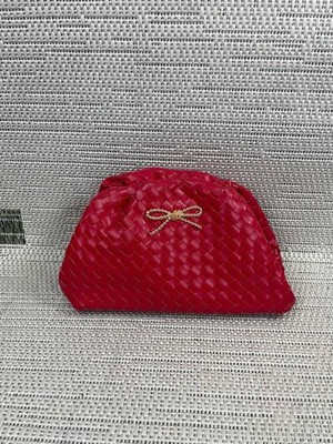 Maeve By Anthropologie Mini Bags Womens The Frankie Red Woven Bow Edition Clutch