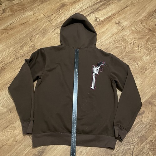 Cowgirl Hardware Untamed Western Brown Hoodie Womens Size XL Fleece Pullover - Picture 7 of 8