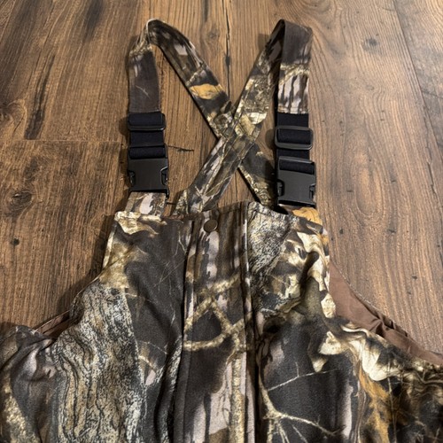 Mount'N Prairie Camo Hunting Bibs Men L Insulated Brown Interior Realtree Camo - Picture 3 of 10