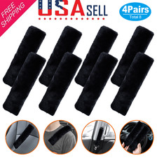 8x Seat Belt Covers Car Auto Sheepskin Shoulder Strap Pads Cushion Headrest Warm
