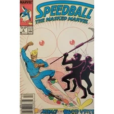 Speedball #6 Newsstand Marvel comics VF [w%