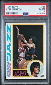 1978 Topps #80 Pete Maravich NM-MT PSA 8