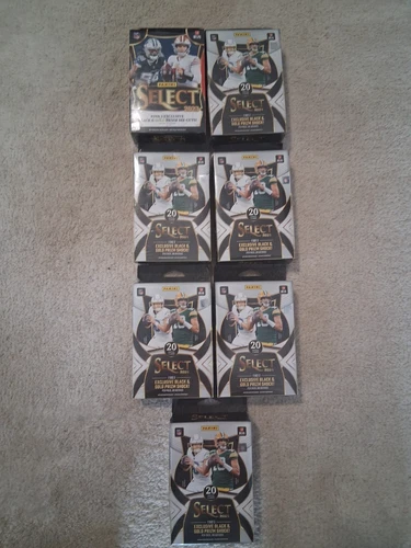 6 2024 Select Football Factory Sealed Hanger Boxes and one 2023 select hanger