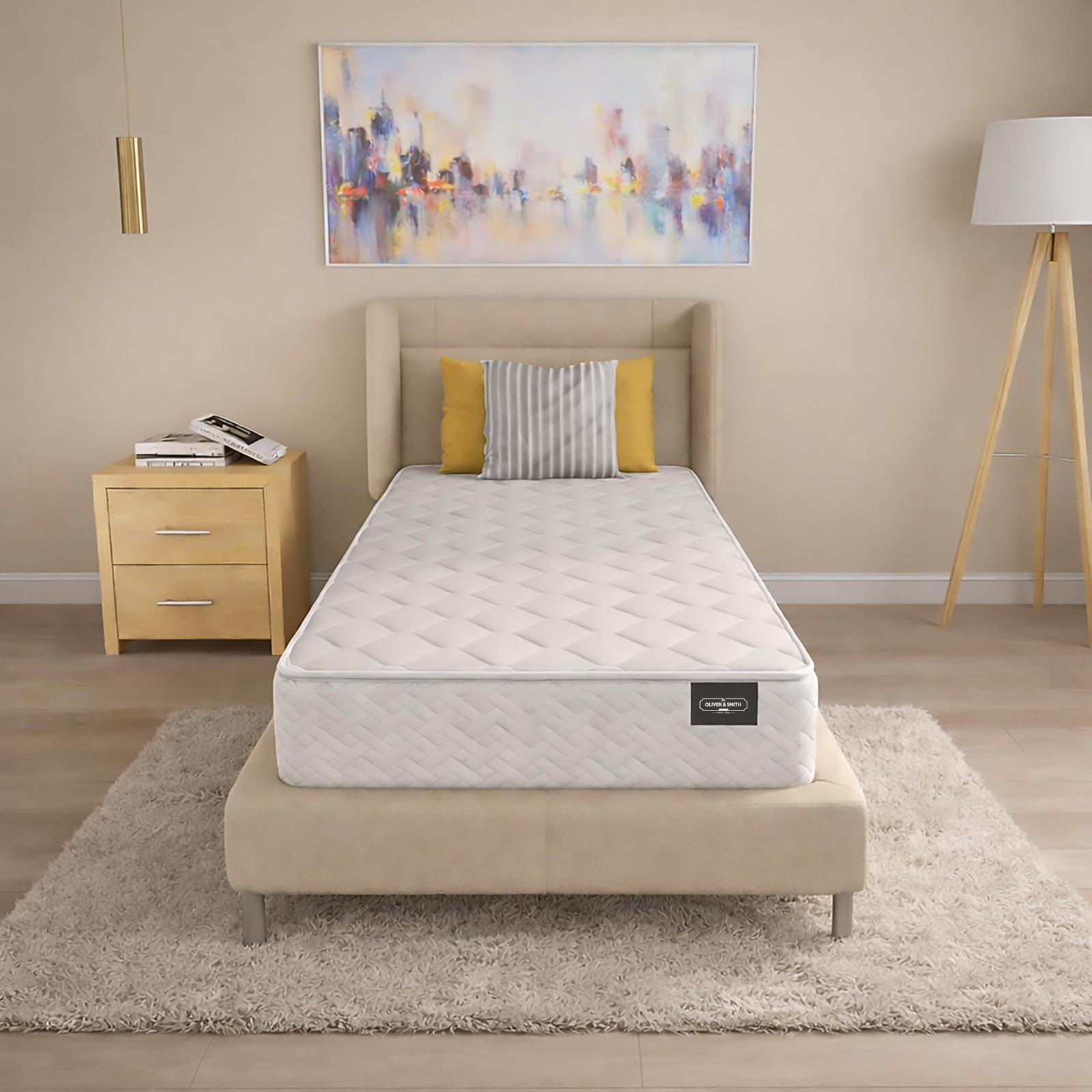 Twin Size - 6 Inch Homelife Innerspring Hybrid Mattress with Comfort Foam Layer