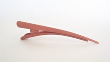 Reddish orange sienna acrylic alligator hair clip for fine thin hair
