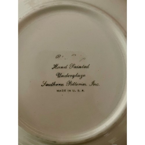 Blue Ridge Southern Pottery "Angelina" Hand Painted Vintage 8" Scalloped Bowl - Picture 5 of 6