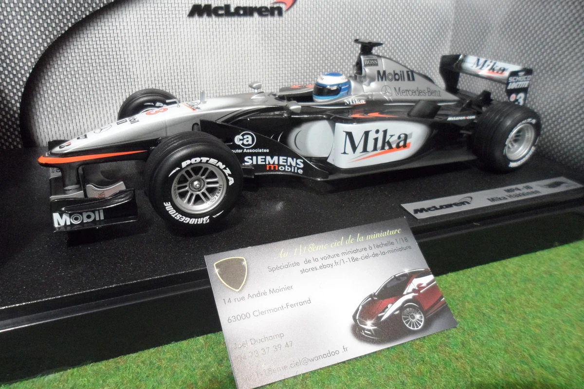 F1 McLAREN MERCEDES MP4-16 #3 HAKKINEN 1/18 HOT WHEELS 50198 