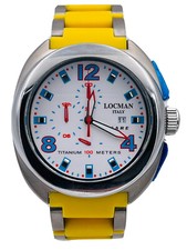 Orologio Locman Mare Titanio 47mm 130WTY/590 Crono Wr100m Scontatissimo Nuovo