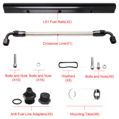 Billet Fuel Rail Kit Per LS LS1 LS2 LS3 LS6 LSX Aftermarket - Foto 8