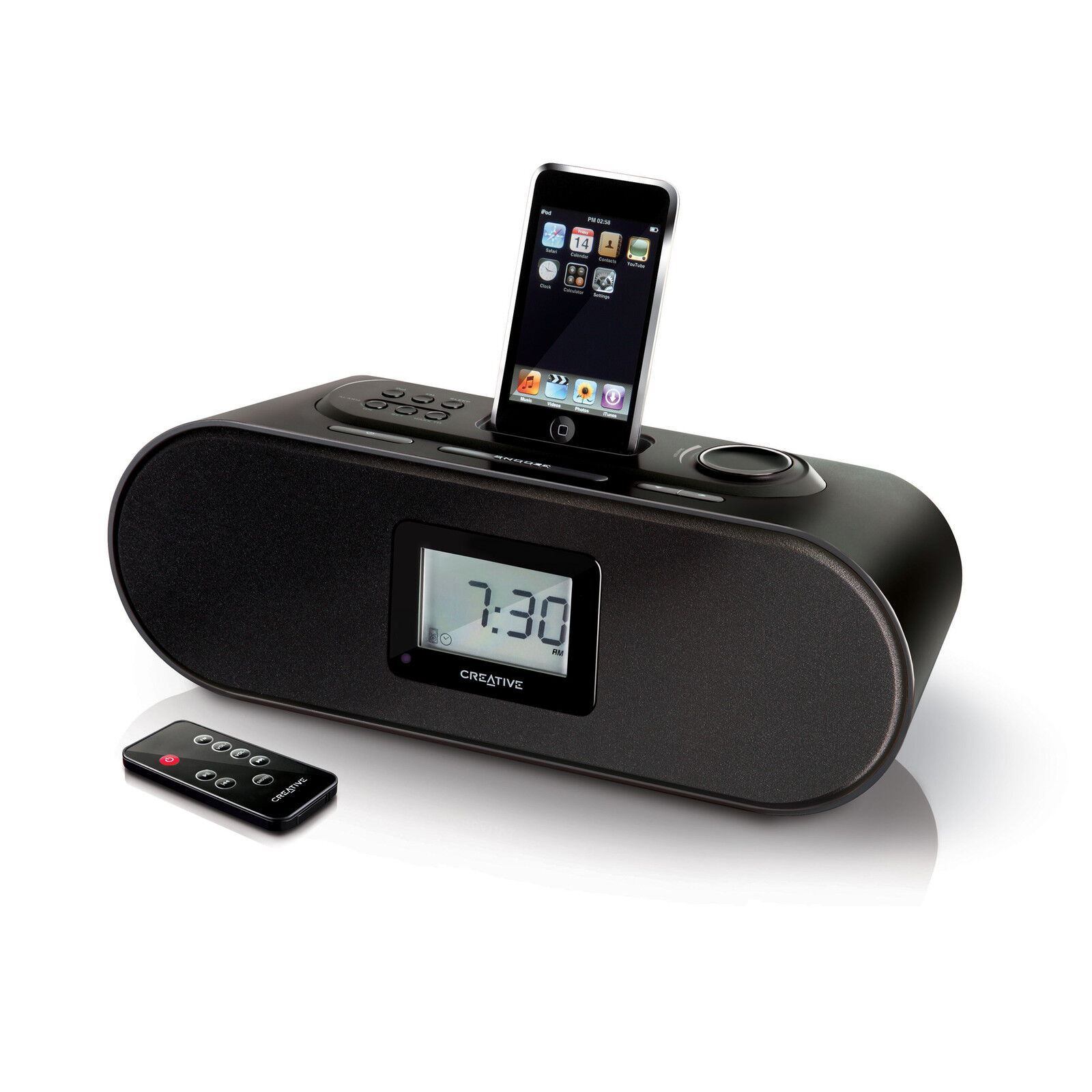 CREATIVE D160 FM RADIO UKW Radio WECKER UHR DOCKING LAUTSPRECHER für iphone ipod