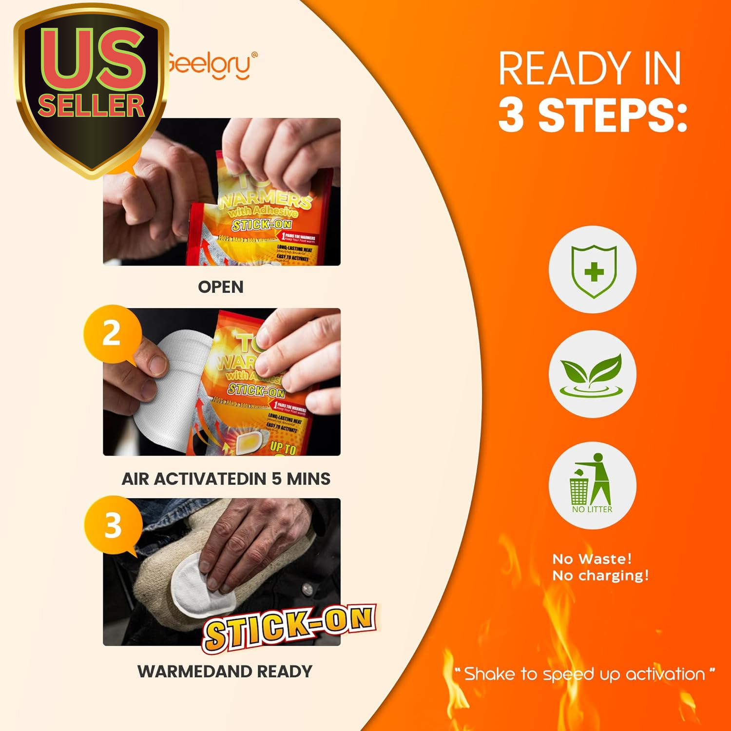 Toe Warmer Hand Foot Warmers 55 Pair Long Lasting Heat up to 8 Hours