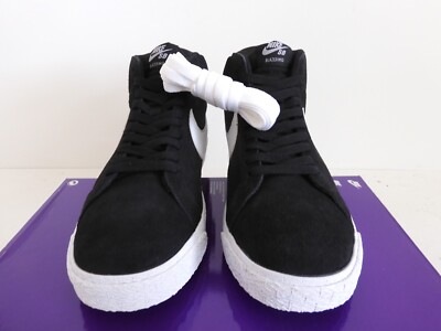 NIKE SB ZOOM BLAZER MID BLACK-WHITE-WHITE-WHITE SZ 8 [864349-002