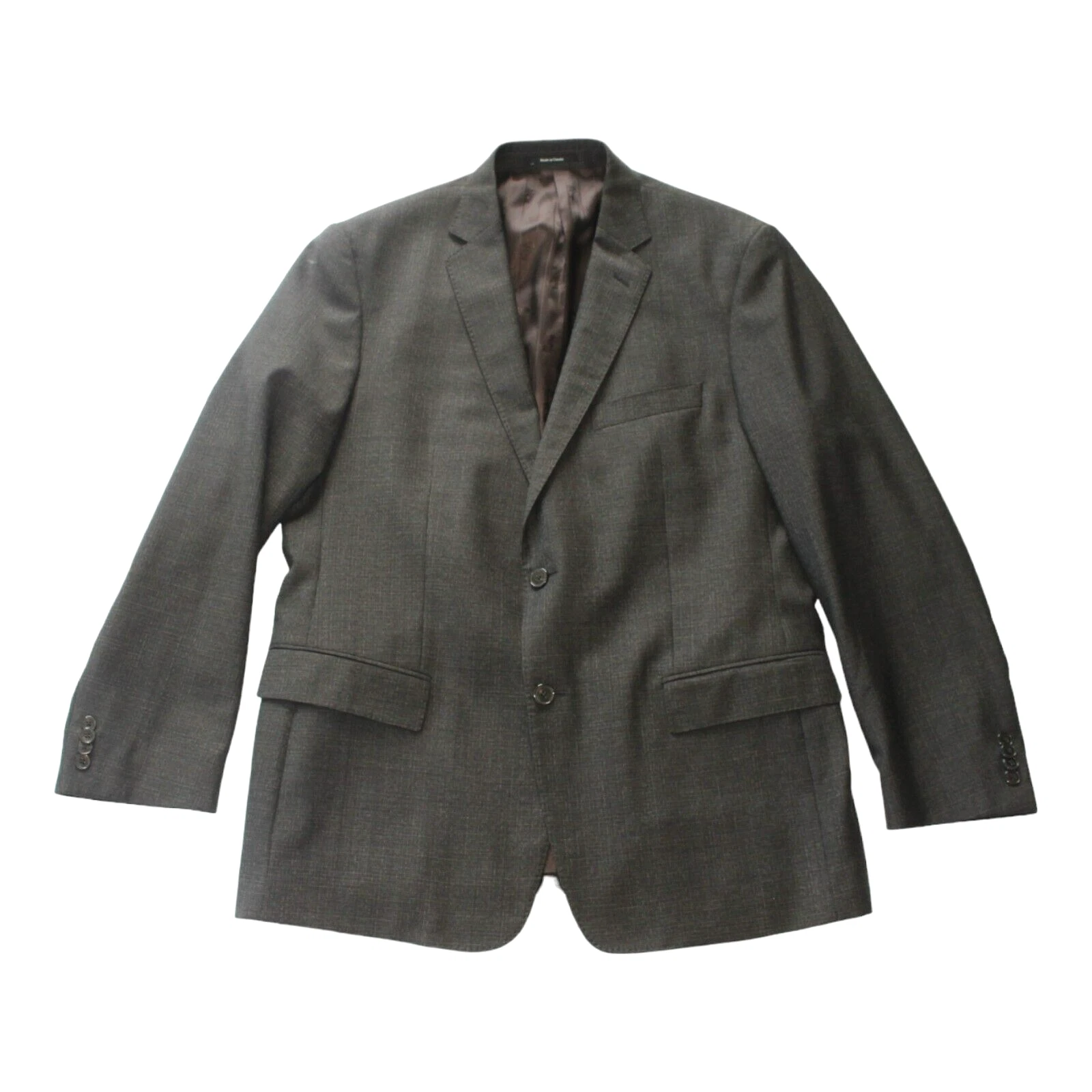 Versace Collection Cappotto Sportivo Blazer Giacca Due Bottoni Uomo 44 Marrone 100% Lana