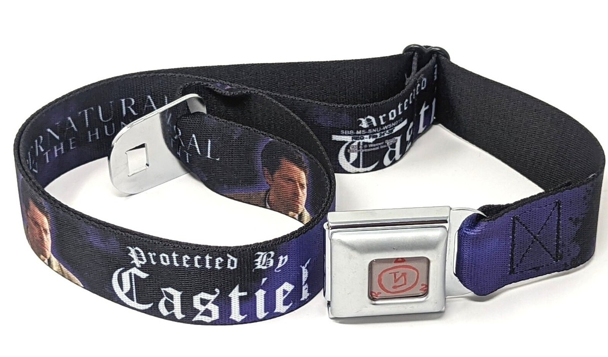 Supernatural Buckle Down Belt Protected by Castiel Seatbelt 