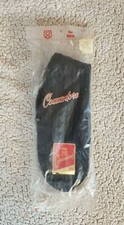 VTG Men's Black COMMODORE Brand Dress Socks w Shadow Rib  Smooth Toes Sz 12 NEW