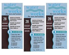 Waterworks Water Activated Permanent Powder Hair Color 6g - 28 Burgundy x 3