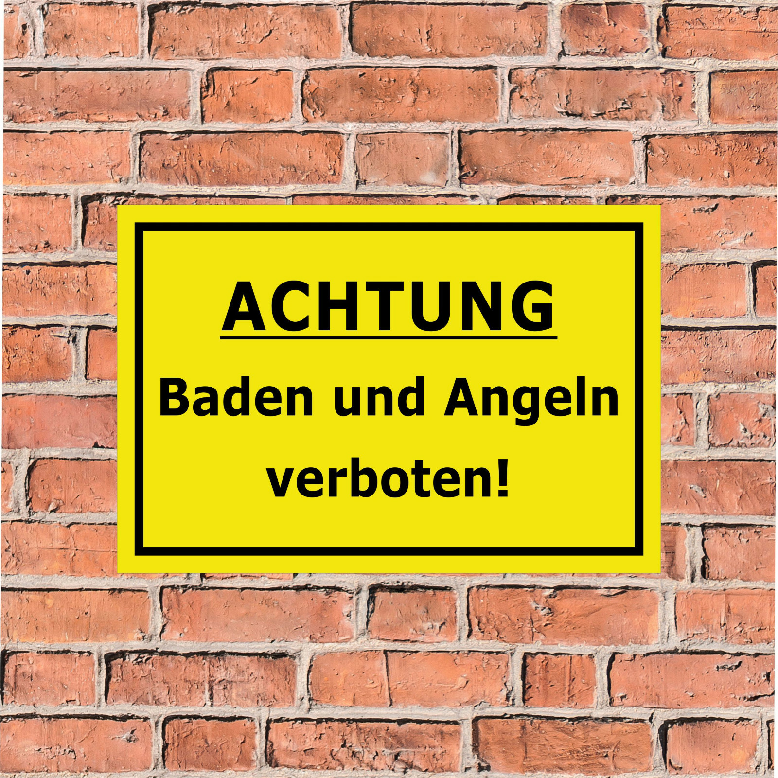 Schild Baden Angeln verboten Wasser Ufer Privat Gewässer Teich See 4