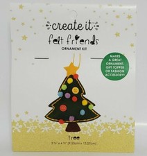 CHRISTMAS TREE -- CREATE IT: FELT FRIENDS CHRISTMAS ORNAMENT KIT GIFT TOPPER 