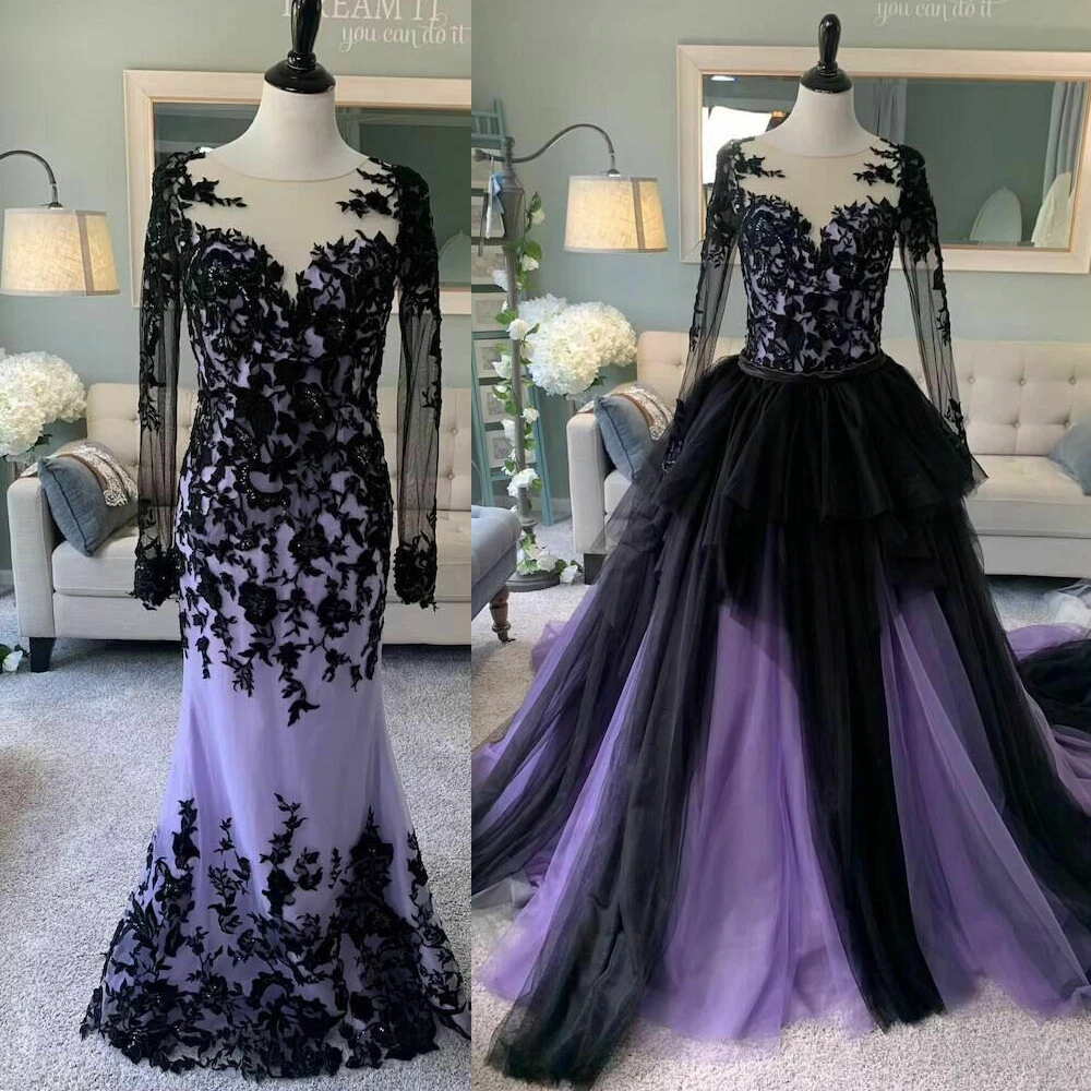 Purple Mermaid Wedding Dresses