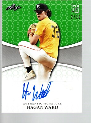 2022 Leaf Perfect Game National Showcase Auto Green BA-HW1 Hagan Ward 2/10