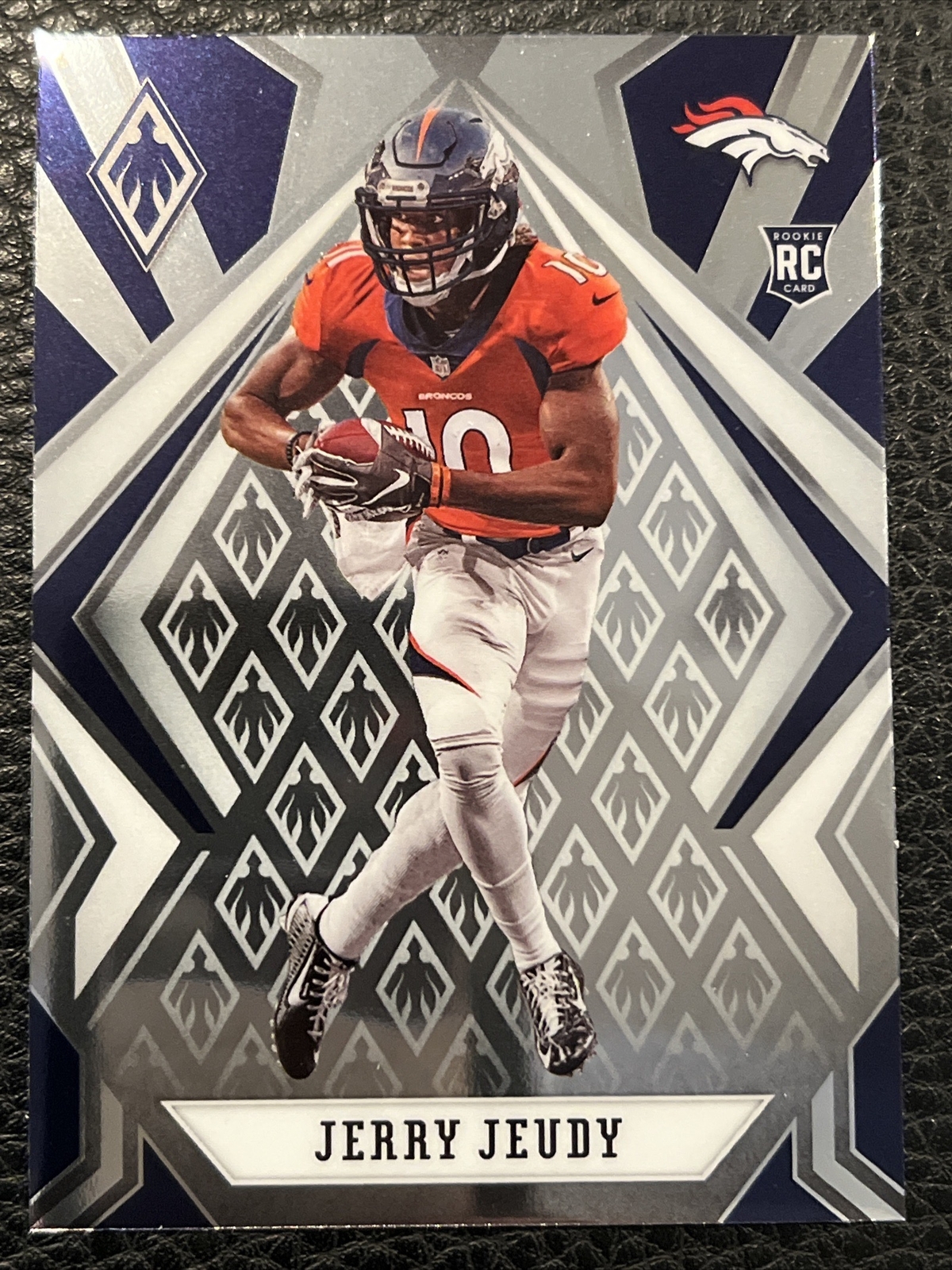 2020 Panini Phoenix Football Jerry Jeudy Rookie Card RC #105 Denver Broncos