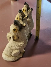 3 Large Cries Of The Night Howling Wolfs Statue 7"H Spirit Wolves Decor
